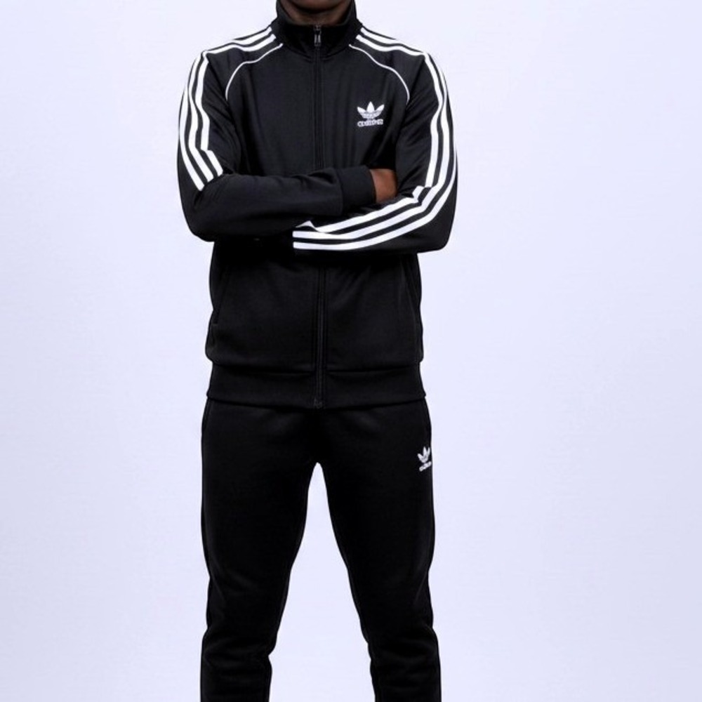 Adidas Track Jacket Youth XS - Black/White Stripes Zip Up - Athletic Jacket